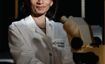 Supriya Srinivasan in the lab